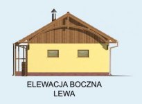 Elewacja projektu G70 garaż jednostanowiskowy z altaną - 2