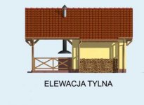 Elewacja projektu G70 garaż jednostanowiskowy z altaną - 3