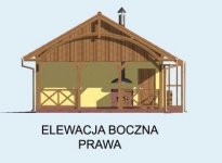 Elewacja projektu G70 garaż jednostanowiskowy z altaną - 4