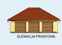 Elewacja projektu G62 garaż trzystanowiskowy - 1