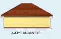 Projekt garażu G62 garaż trzystanowiskowy - elewacja 3