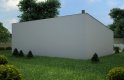 Projekt domu energooszczędnego G106 - Budynek garażowy z wiatą  - wizualizacja 1