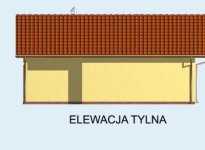 Elewacja projektu G64 garaż dwustanowiskowy z pomieszczeniem gospodarczym - 3