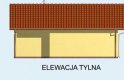 Projekt garażu G64 garaż dwustanowiskowy z pomieszczeniem gospodarczym - elewacja 3