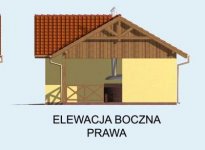 Elewacja projektu G64 garaż dwustanowiskowy z pomieszczeniem gospodarczym - 4