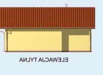 Elewacja projektu G64 garaż dwustanowiskowy z pomieszczeniem gospodarczym - 3 - wersja lustrzana