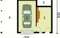 Projekt garażu G65 - przyziemie