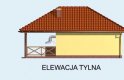 Projekt garażu G59 garaż dwustanowiskowy z wiatą - elewacja 3