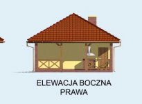 Elewacja projektu G59 garaż dwustanowiskowy z wiatą - 4