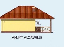Elewacja projektu G59 garaż dwustanowiskowy z wiatą - 3 - wersja lustrzana