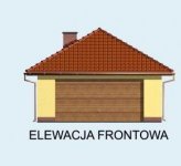 Elewacja projektu G60 garaż dwustanowiskowy z pomieszczeniem gospodarczym - 1