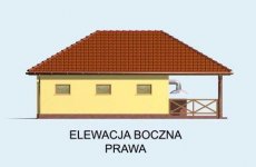 Elewacja projektu G60 garaż dwustanowiskowy z pomieszczeniem gospodarczym - 4