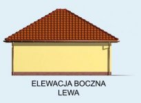 Elewacja projektu G61 garaż dwustanowiskowy z pomieszczeniem gospodarczym - 2