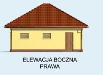 Elewacja projektu G61 garaż dwustanowiskowy z pomieszczeniem gospodarczym - 4