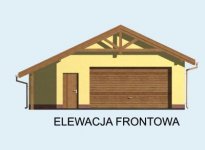 Elewacja projektu G58 garaż dwustanowiskowy - 1