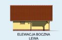 Projekt garażu G58 garaż dwustanowiskowy - elewacja 2