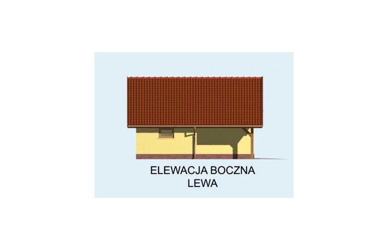 Projekt garażu G58 garaż dwustanowiskowy - elewacja 2