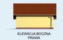 Projekt garażu G58 garaż dwustanowiskowy - elewacja 4