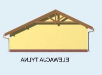 Elewacja projektu G58 garaż dwustanowiskowy - 3 - wersja lustrzana