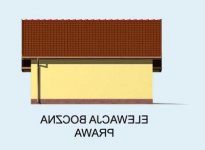 Elewacja projektu G58 garaż dwustanowiskowy - 4 - wersja lustrzana