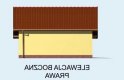 Projekt garażu G58 garaż dwustanowiskowy - elewacja 4