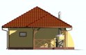 Projekt garażu G54 garaż dwustanowiskowy z pomieszczeniem gospodarczym i składem na drewno kominkowe - elewacja 1
