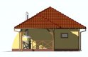 Projekt garażu G54 garaż dwustanowiskowy z pomieszczeniem gospodarczym i składem na drewno kominkowe - elewacja 1