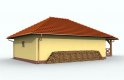 Projekt garażu G54 garaż dwustanowiskowy z pomieszczeniem gospodarczym i składem na drewno kominkowe - wizualizacja 2