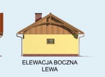 Elewacja projektu G56 garaż jednostanowiskowy z pomieszczeniem gospodarczym i wiatą - 2