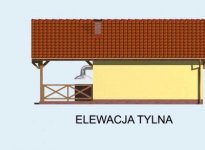 Elewacja projektu G56 garaż jednostanowiskowy z pomieszczeniem gospodarczym i wiatą - 3