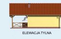 Projekt garażu G56 garaż jednostanowiskowy z pomieszczeniem gospodarczym i wiatą - elewacja 3