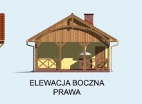 Elewacja projektu G56 garaż jednostanowiskowy z pomieszczeniem gospodarczym i wiatą - 4