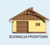 Elewacja projektu G57 garaż jednostanowiskowy z pomieszczeniem gospodarczym i altaną - 1