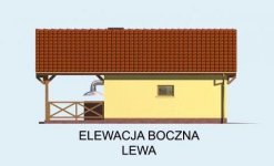 Elewacja projektu G57 garaż jednostanowiskowy z pomieszczeniem gospodarczym i altaną - 3