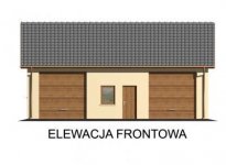 Elewacja projektu G50 garaż dwustanowiskowy z pomieszczeniami gospodarczymi - 1