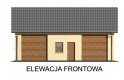 Projekt garażu G50 garaż dwustanowiskowy z pomieszczeniami gospodarczymi - elewacja 1