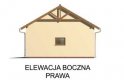 Projekt garażu G50 garaż dwustanowiskowy z pomieszczeniami gospodarczymi - elewacja 4