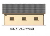 Elewacja projektu G50 garaż dwustanowiskowy z pomieszczeniami gospodarczymi - 3 - wersja lustrzana