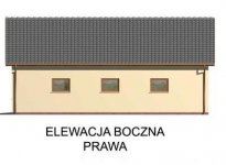 Elewacja projektu G51 garaż czterostanowiskowy z pomieszczeniami gospodarczymi - 2