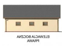 Elewacja projektu G51 garaż czterostanowiskowy z pomieszczeniami gospodarczymi - 2 - wersja lustrzana