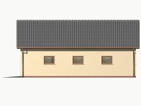 Elewacja projektu G51 garaż czterostanowiskowy z pomieszczeniami gospodarczymi - 3 - wersja lustrzana