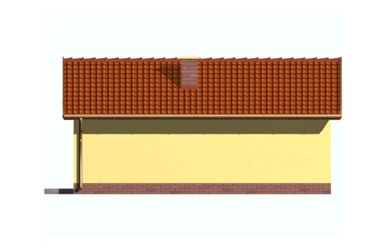 Projekt budynku gospodarczego G52 budynek gospodarczy - elewacja 4