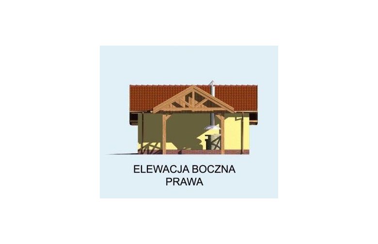 Projekt garażu G53 - elewacja 4