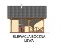 Elewacja projektu G44 budynek gospodarczy bez bramy - 2