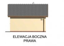 Elewacja projektu G44 budynek gospodarczy bez bramy - 4