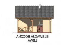 Elewacja projektu G44 budynek gospodarczy bez bramy - 2 - wersja lustrzana