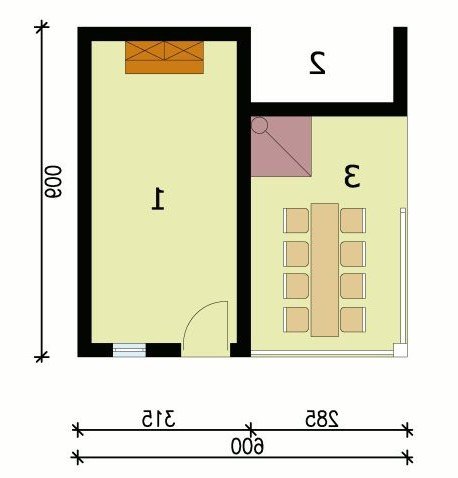 PRZYZIEMIE G46 budynek gospodarczy - wersja lustrzana