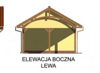 Elewacja projektu G48 wiata garażowa - 2