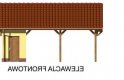 Projekt garażu G48 wiata garażowa - elewacja 1