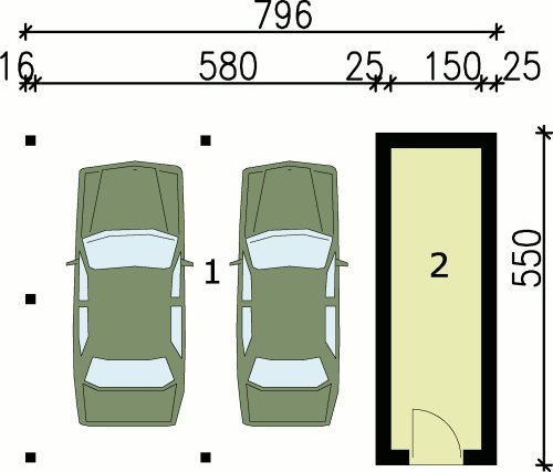 PRZYZIEMIE G48 wiata garażowa